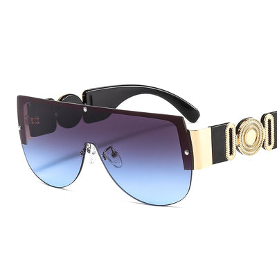 Gafas de Sol Semicirculares Personalizables de Metal - Diseño Futurista Unisex - Image 6