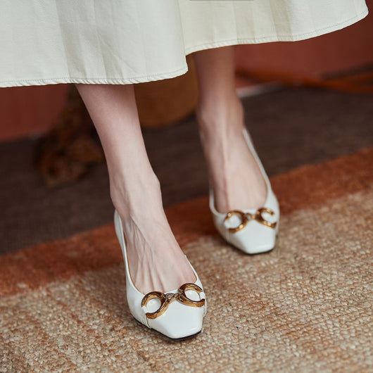 Zapatos de Tacón Alto Charol Cuadrado Estilo Ejecutiva - Diseño Retro Elegante - Image 13
