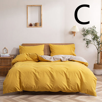 Juego de Cama 4 Piezas Algodón Lavado, Funda Nórdica y Sábanas - Image 23