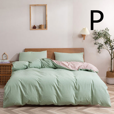 Juego de Cama 4 Piezas Algodón Lavado, Funda Nórdica y Sábanas - Image 26