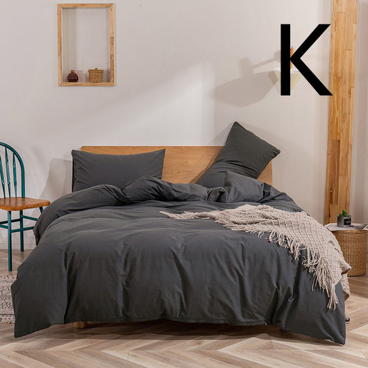 Juego de Cama 4 Piezas Algodón Lavado, Funda Nórdica y Sábanas - Image 28