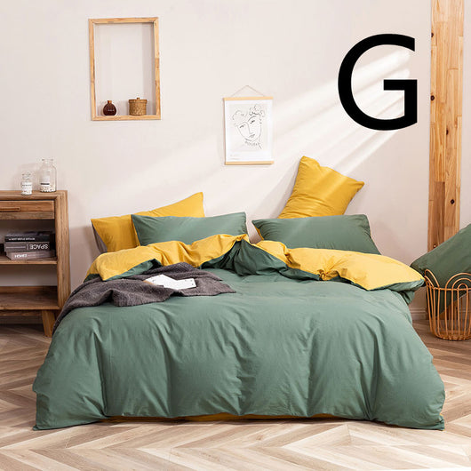 Juego de Cama 4 Piezas Algodón Lavado, Funda Nórdica y Sábanas - Image 7