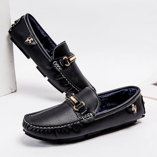Zapatos Casuales de Cuero para Hombre - Cómodos y Ligeros para Invierno - Image 8