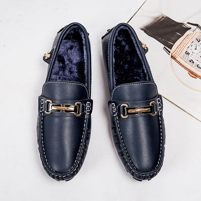 Zapatos Casuales de Cuero para Hombre - Cómodos y Ligeros para Invierno
