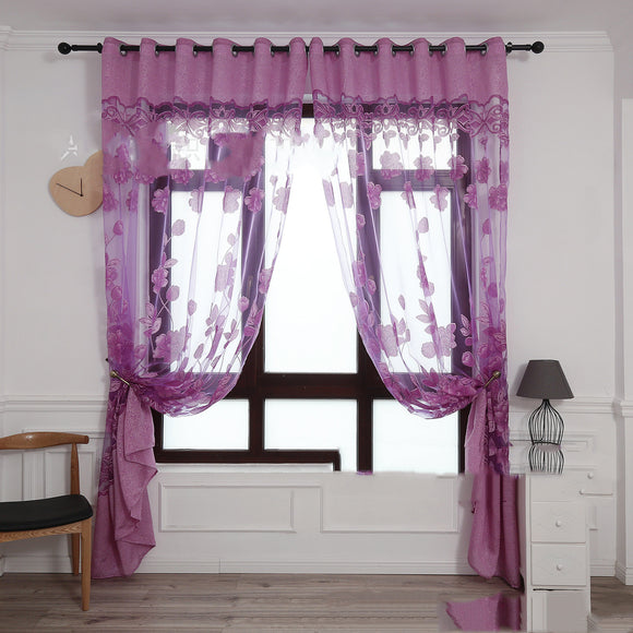 Cortina Jacquard Peonía Lujo - Diseño Moderno con Efecto Quemado