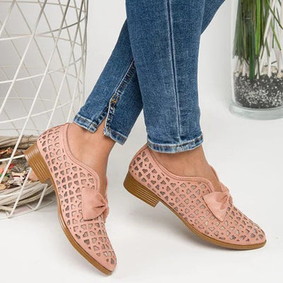 Zapatos Planos para Mujer con Lazo Punta Afilada Cuero Genuino - Image 10