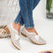 Zapatos Planos para Mujer con Lazo Punta Afilada Cuero Genuino