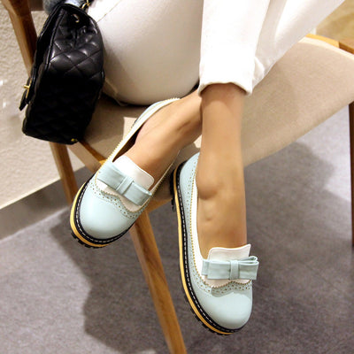 Zapato Escolar Estilo Coreano con Moño - Talla Única PU - Image 11