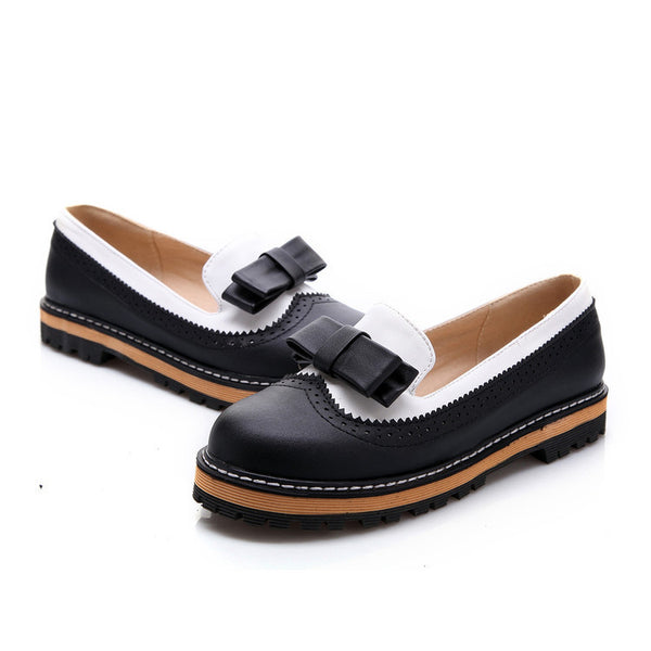 Zapato Escolar Estilo Coreano con Moño - Talla Única PU - Image 3
