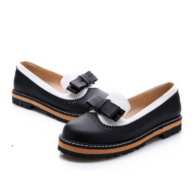 Zapato Escolar Estilo Coreano con Moño - Talla Única PU - Image 3