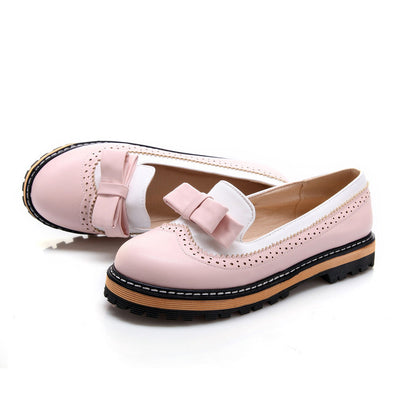 Zapato Escolar Estilo Coreano con Moño - Talla Única PU - Image 4