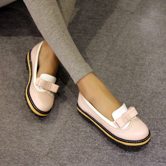 Zapato Escolar Estilo Coreano con Moño - Talla Única PU - Image 8