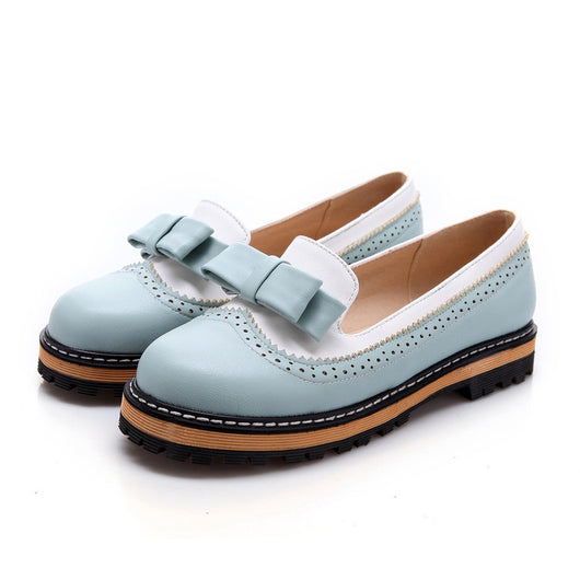 Zapato Escolar Estilo Coreano con Moño - Talla Única PU - Image 7