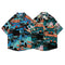 Camisa Floral Retro Unisex - Estilo Coreano Trendy para Parejas