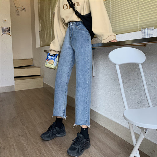 Pantalones Rectos Cintura Alta Estilo Coreano - Tela Ligera y Versátil - Image 16
