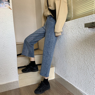 Pantalones Rectos Cintura Alta Estilo Coreano - Tela Ligera y Versátil - Image 14
