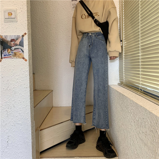 Pantalones Rectos Cintura Alta Estilo Coreano - Tela Ligera y Versátil - Image 6