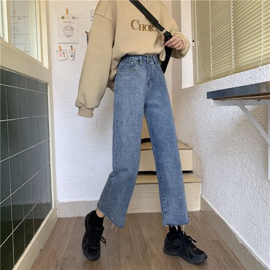 Pantalones Rectos Cintura Alta Estilo Coreano - Tela Ligera y Versátil - Image 8
