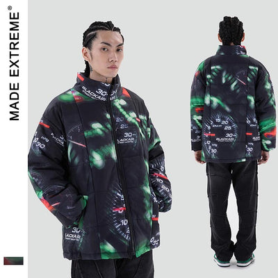 Chaqueta Acolchada Cuello Alto Tendencia Neón para Hombre - Image 10
