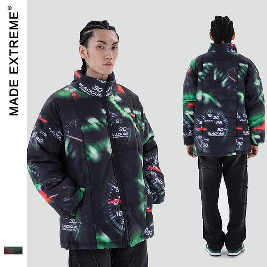Chaqueta Acolchada Cuello Alto Tendencia Neón para Hombre - Image 10