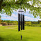 Carillón de Viento Solar Memorial Diseño Moderno Negro Premium