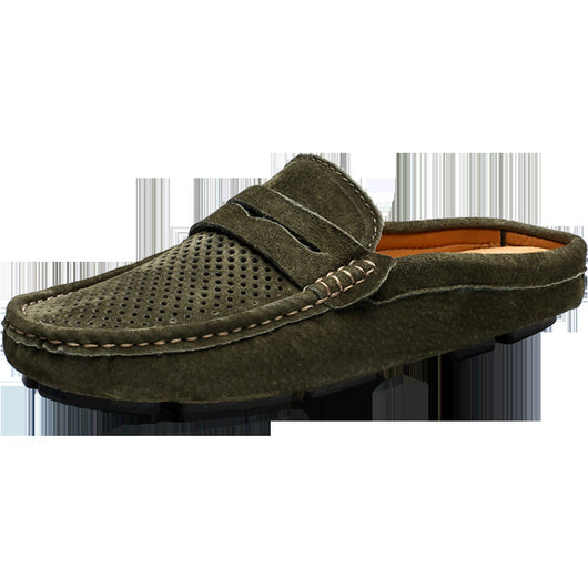 Zapatos Casuales de Cuero con Diseño Dual: Sandalias Cómodas de Suela Blanda - Image 4