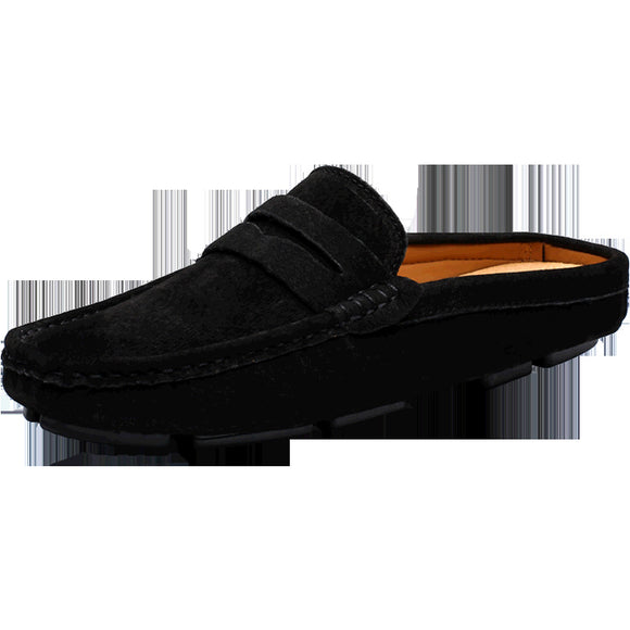 Zapatos Casuales de Cuero con Diseño Dual: Sandalias Cómodas de Suela Blanda