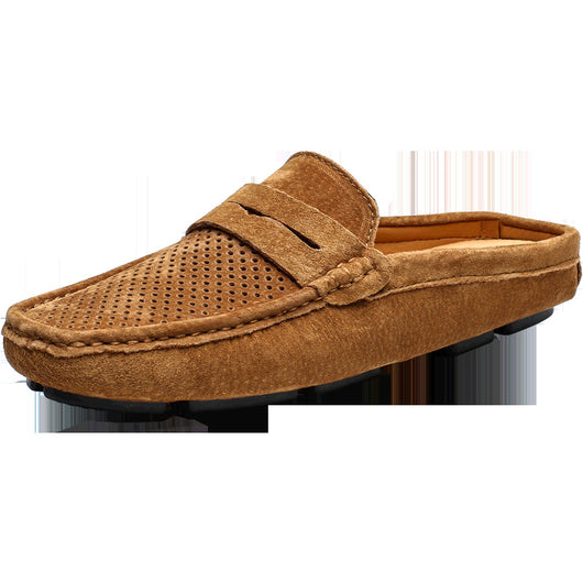 Zapatos Casuales de Cuero con Diseño Dual: Sandalias Cómodas de Suela Blanda - Image 9