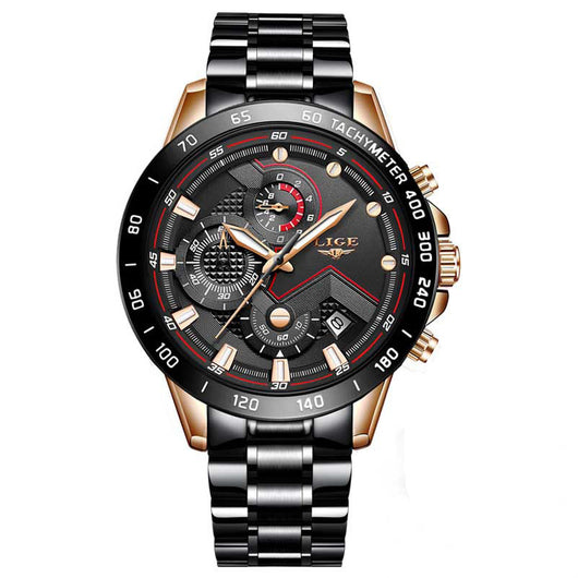 Reloj de Negocios Acero Inoxidable Multifuncional con Correa Metálica - Image 9
