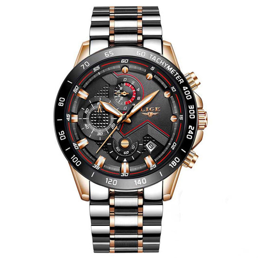Reloj de Negocios Acero Inoxidable Multifuncional con Correa Metálica - Image 12