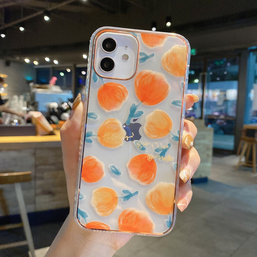 Funda iPhone 12 Pro Max Aurora con Efecto Electrochapado y Flores - Image 11