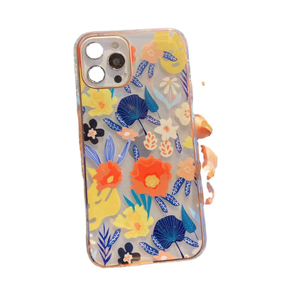 Funda iPhone 12 Pro Max Aurora con Efecto Electrochapado y Flores - Image 5