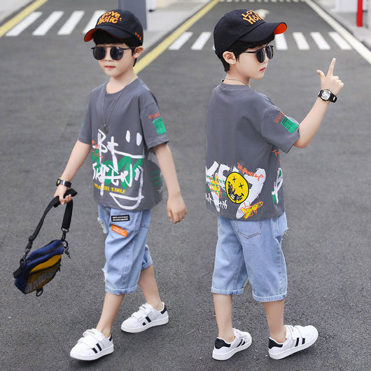 Conjunto Infantil Estilo Western de Dos Piezas para Niño Grande