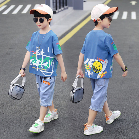 Conjunto Infantil Estilo Western de Dos Piezas para Niño Grande