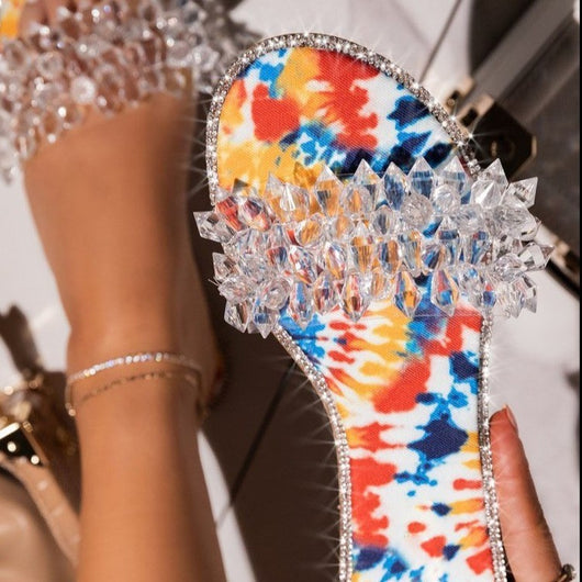 Pantuflas Elegantes con Rhinestones y Suela Plana para Dama - Image 8
