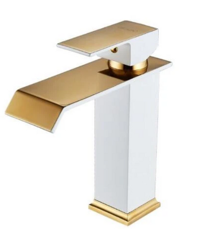 Grifo Mezclador de Baño Cobre Macizo Efecto Cascada Diseño Europeo Acabado Negro Dorado - Image 11