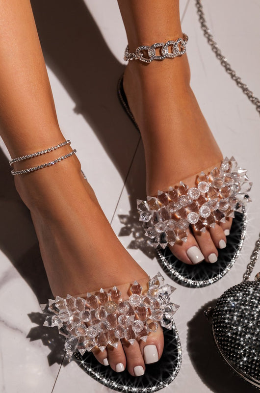 Pantuflas Elegantes con Rhinestones y Suela Plana para Dama - Image 3
