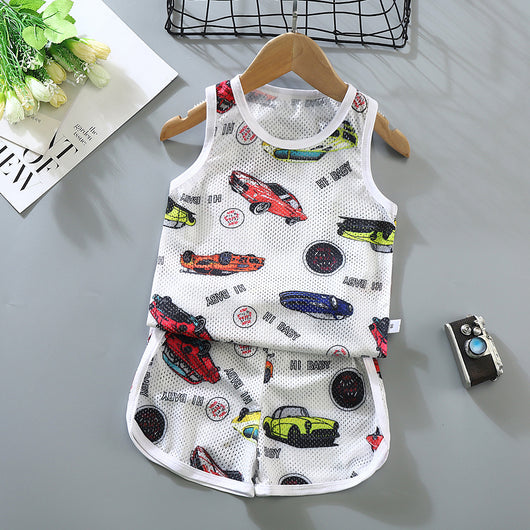 Conjunto de Chaleco Infantil Transpirable sin Mangas - Diseño Hueco en Malla - Image 10