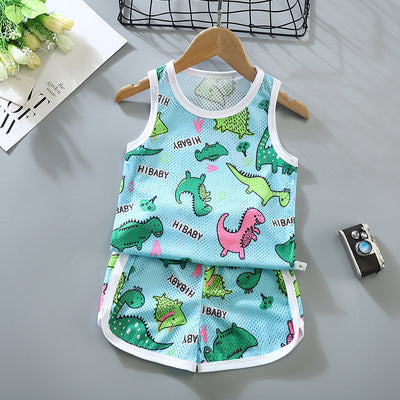 Conjunto de Chaleco Infantil Transpirable sin Mangas - Diseño Hueco en Malla - Image 9