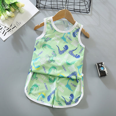 Conjunto de Chaleco Infantil Transpirable sin Mangas - Diseño Hueco en Malla - Image 7