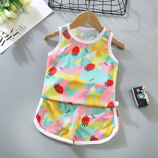 Conjunto de Chaleco Infantil Transpirable sin Mangas - Diseño Hueco en Malla - Image 5
