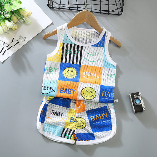 Conjunto de Chaleco Infantil Transpirable sin Mangas - Diseño Hueco en Malla - Image 2
