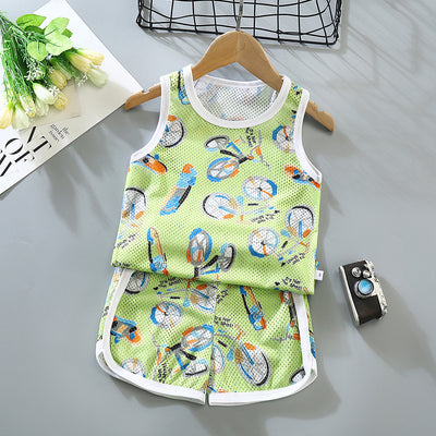Conjunto de Chaleco Infantil Transpirable sin Mangas - Diseño Hueco en Malla
