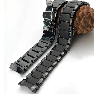 Reloj Deportivo con Pulsera de Cerámica Mate y Bisel Brillante Negro - Image 4