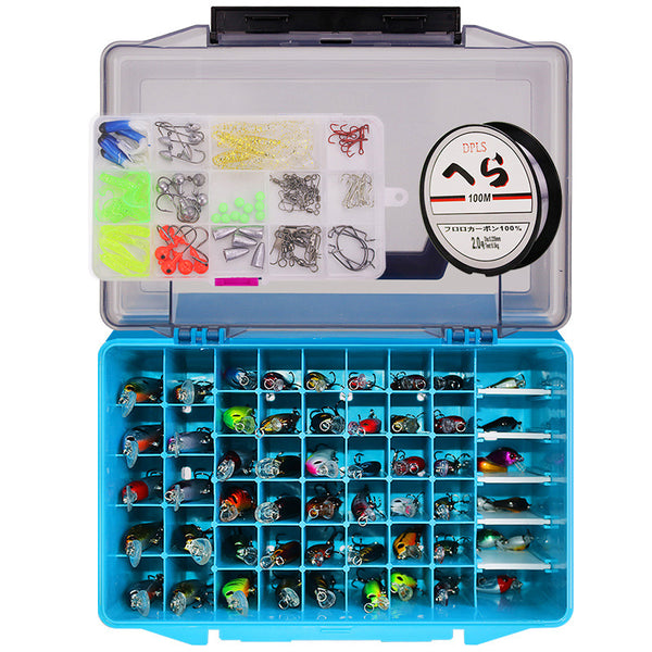 Kit Completo de 143 Accesorios de Pesca con Señuelos Tipo Pez