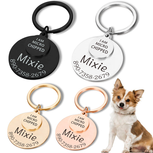 Placa de Identificación Personalizada para Mascotas - Llavero Divertido