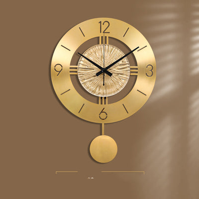 Reloj de Pared Metálico con Péndulo Elegante - Image 10