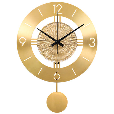 Reloj de Pared Metálico con Péndulo Elegante - Image 7