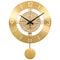 Reloj de Pared Metálico con Péndulo Elegante