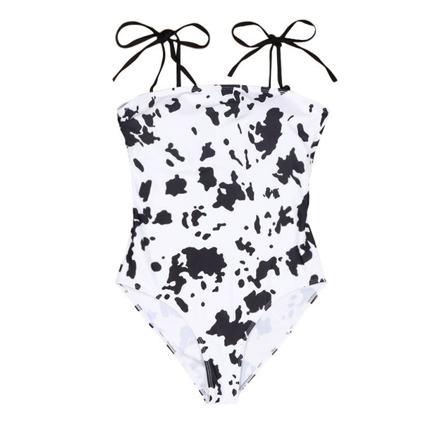 Traje de Baño Estampado Vaca con Diseño Cruzado - Image 10